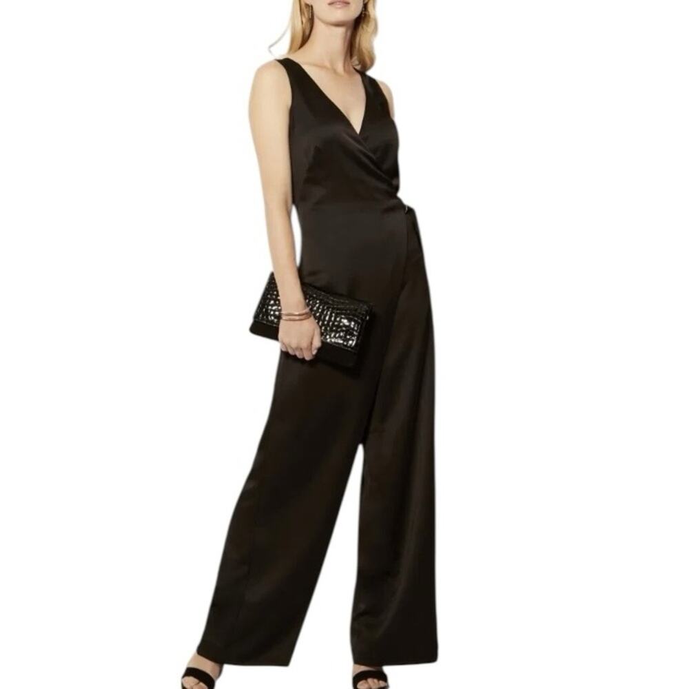 Karen Millen NWTs Wrap and Cape Black Jumpsuit size 4